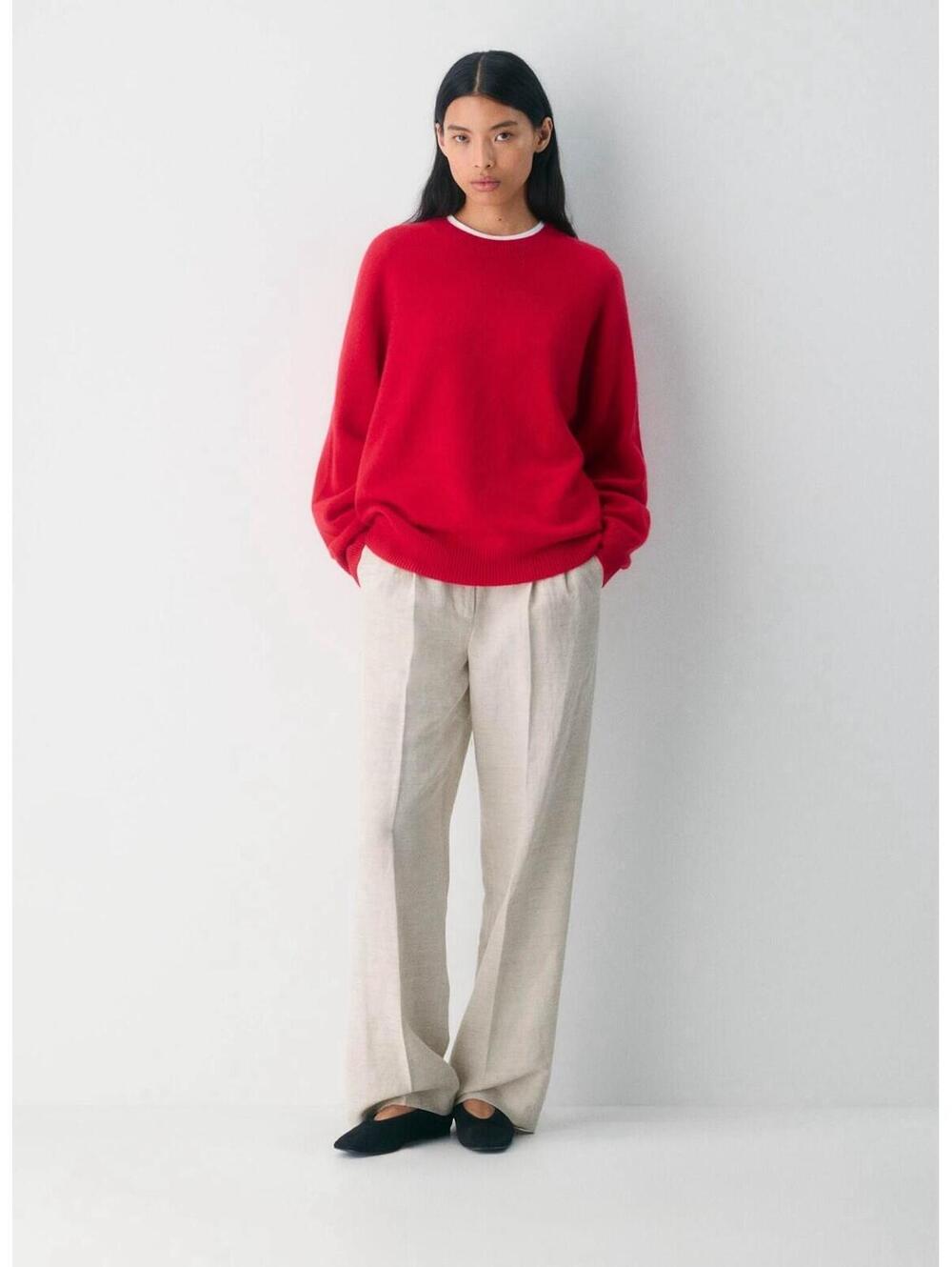 Aritzia The Effortless Pant in CruiseLinen Natural Ecru $148 Size 8 Minimal